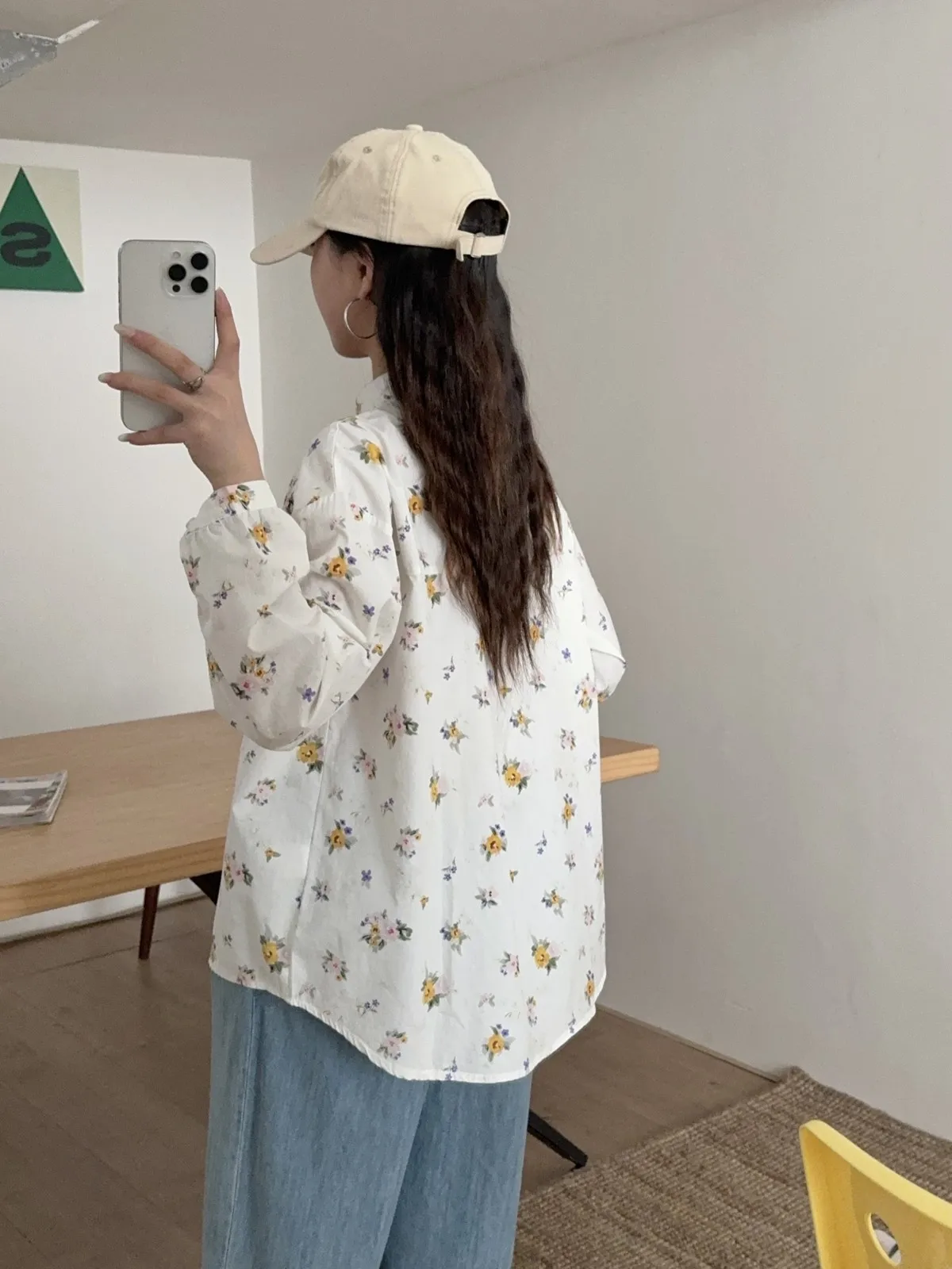 New Autumn Cotton Long Sleeve Shirt, Women Lapel Floral Embroidery Top, Mori Girl Sweet OL Loose Blouses, 2024 Winter T48865QM