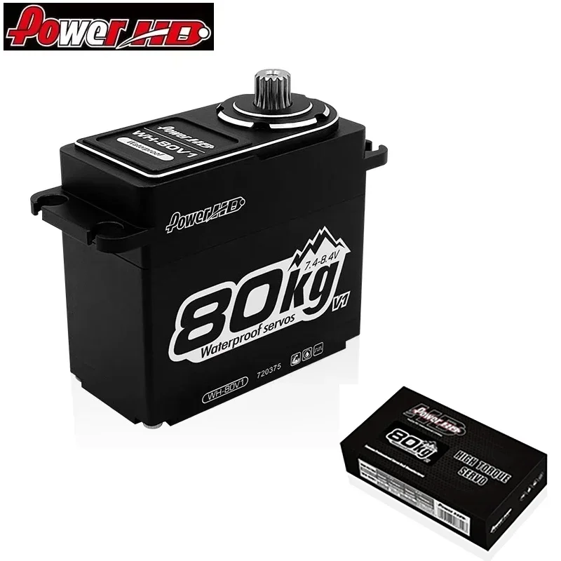 

Power HD 80kg High Torque Waterproof Metal Gear Digital Servo WH-80V1 For Arrma 1/5 Axial 1/6 SCX6 Off-Road Truck Crawler RC Car