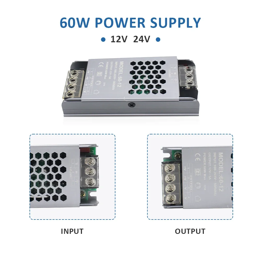 12V 24V Lighting Transformer Led Power Supply Unit 12 volt 60w 100w 200w 300w 400w Led Strip Light Switching Power Supply