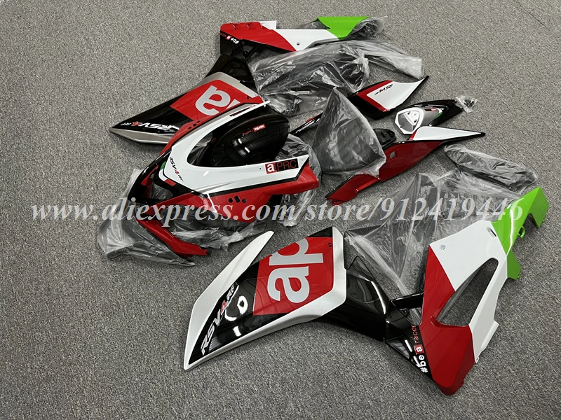 4Gifts New ABS Whole Fairings Kit Fit For Aprilia RSV4 1000 2016 2017 2018 2019 16 17 18 19 Bodywork Set Red Green