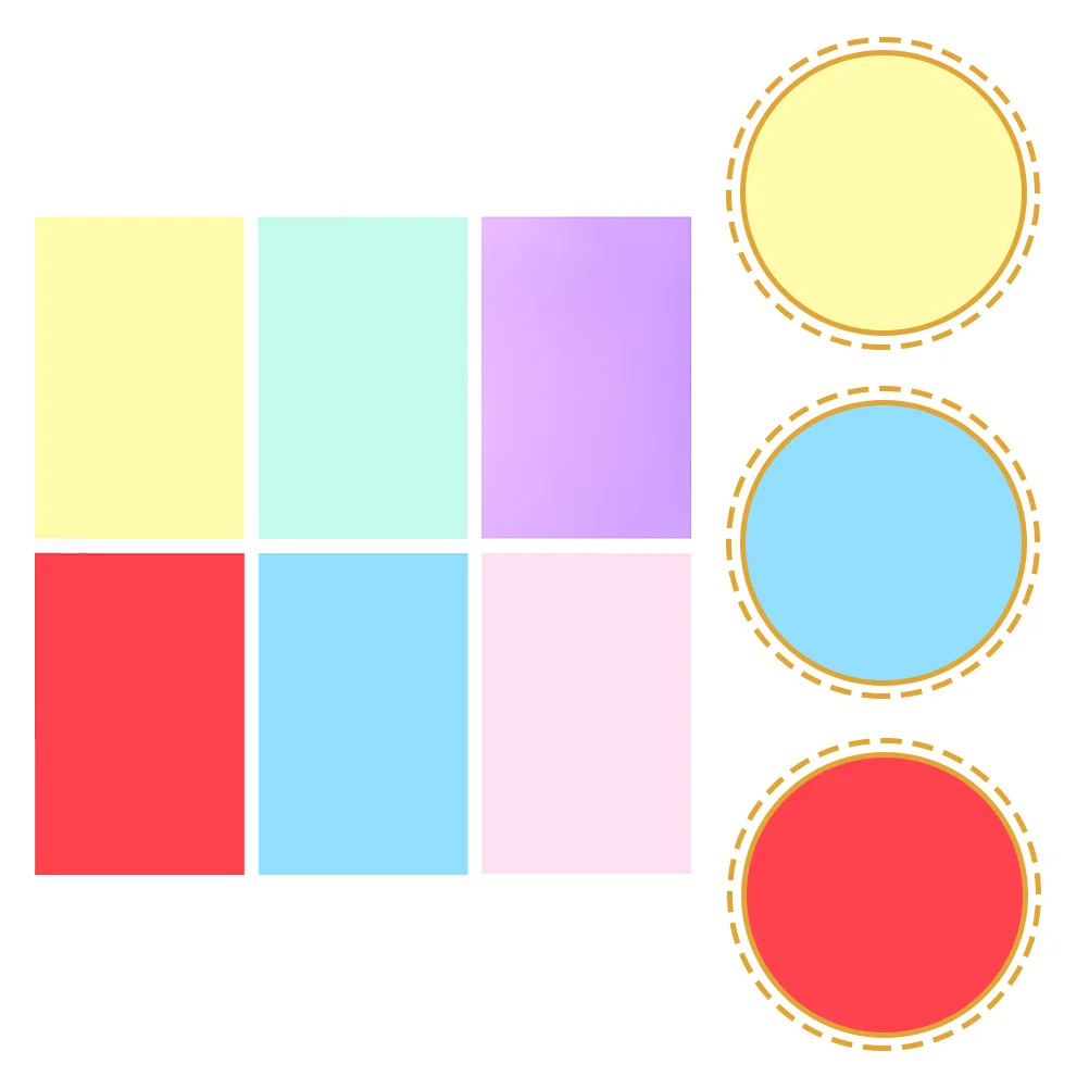 

6Pcs Colored PVC Photo Films Lightweight Durable Light Gels for Stage LED Flashlight Lighting Gel Sheets Color Correction