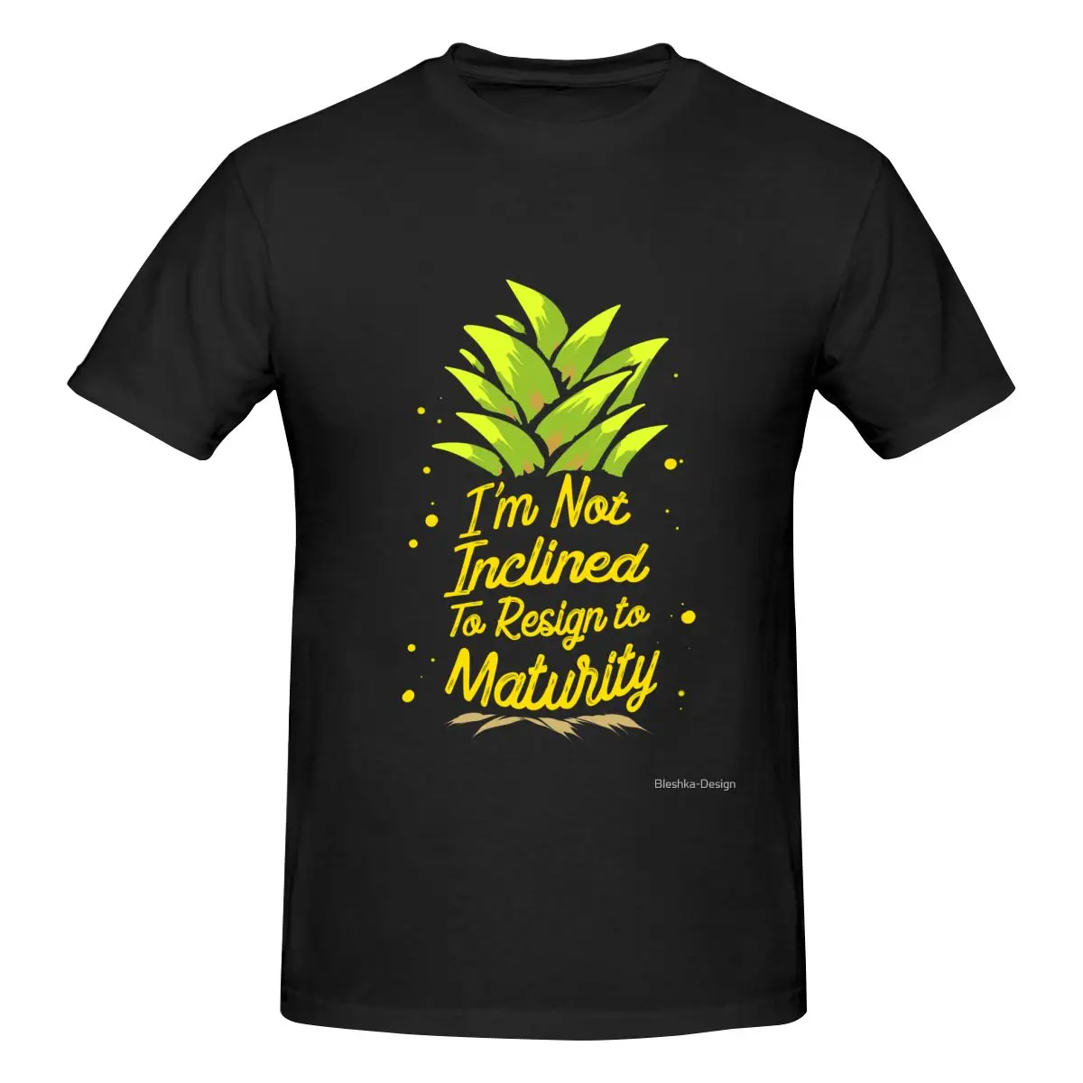 Funny I'm Not Inclined To Resign To Maturity Essential Men's T-shirt Printed Tops are loose and slim fit Women's T-shirts