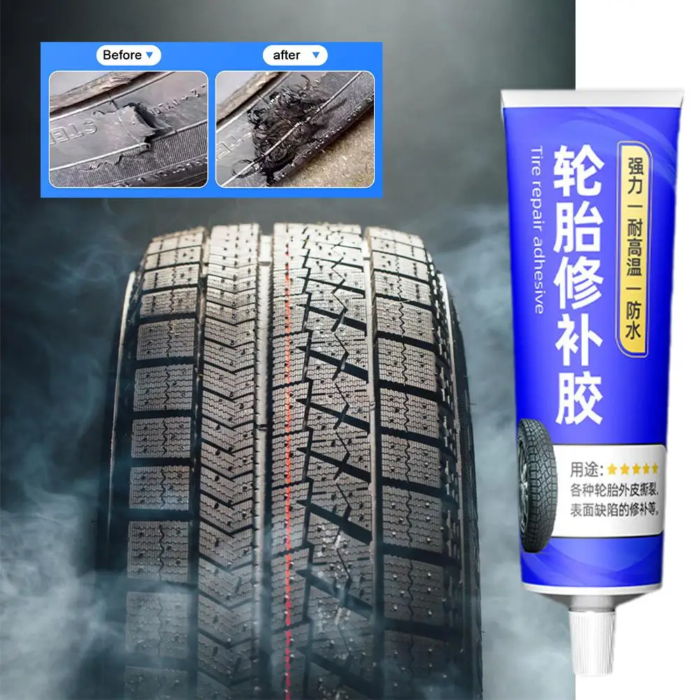 New Tire Repair Glue Liquid Strong Rubber Glues Black Rubber Adhesive Bond Instant Strong Leather Wear-resistant Non-corros H6x9