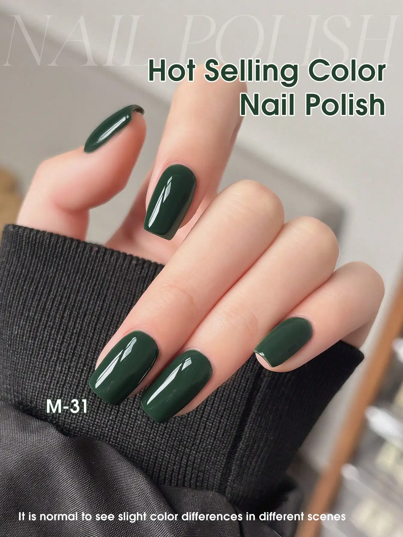 2025, neuer Herbst- und Winter-Militärgrün, reine Farbe, vielseitiger weißer, langlebiger Nagelstudio, geeignet für Nagellack-DIY