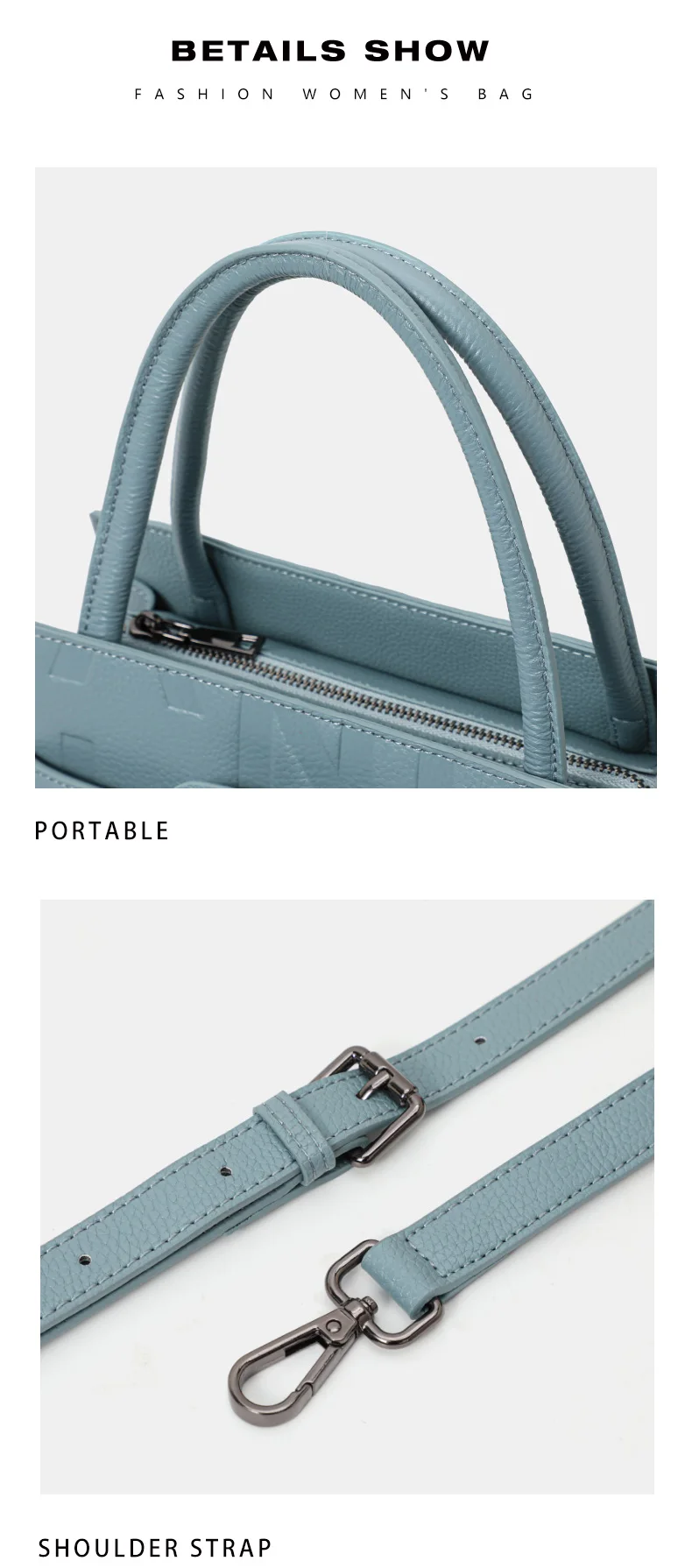 Modische und vielseitige Letter-Tasche für Damen, Handtasche & Umhängetasche aus echtem Leder, neue trendige Damenhandtasche aus Rindsleder 2026 – Detail 10