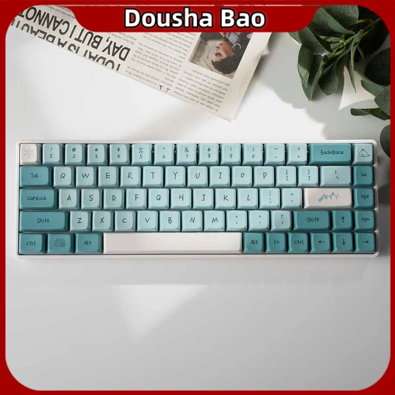 Iceberg Themed Mechanical Keyboard Keycap Thermal Sublimation Process Pbt Material Mda Height Laptop Office Compatible Keycap