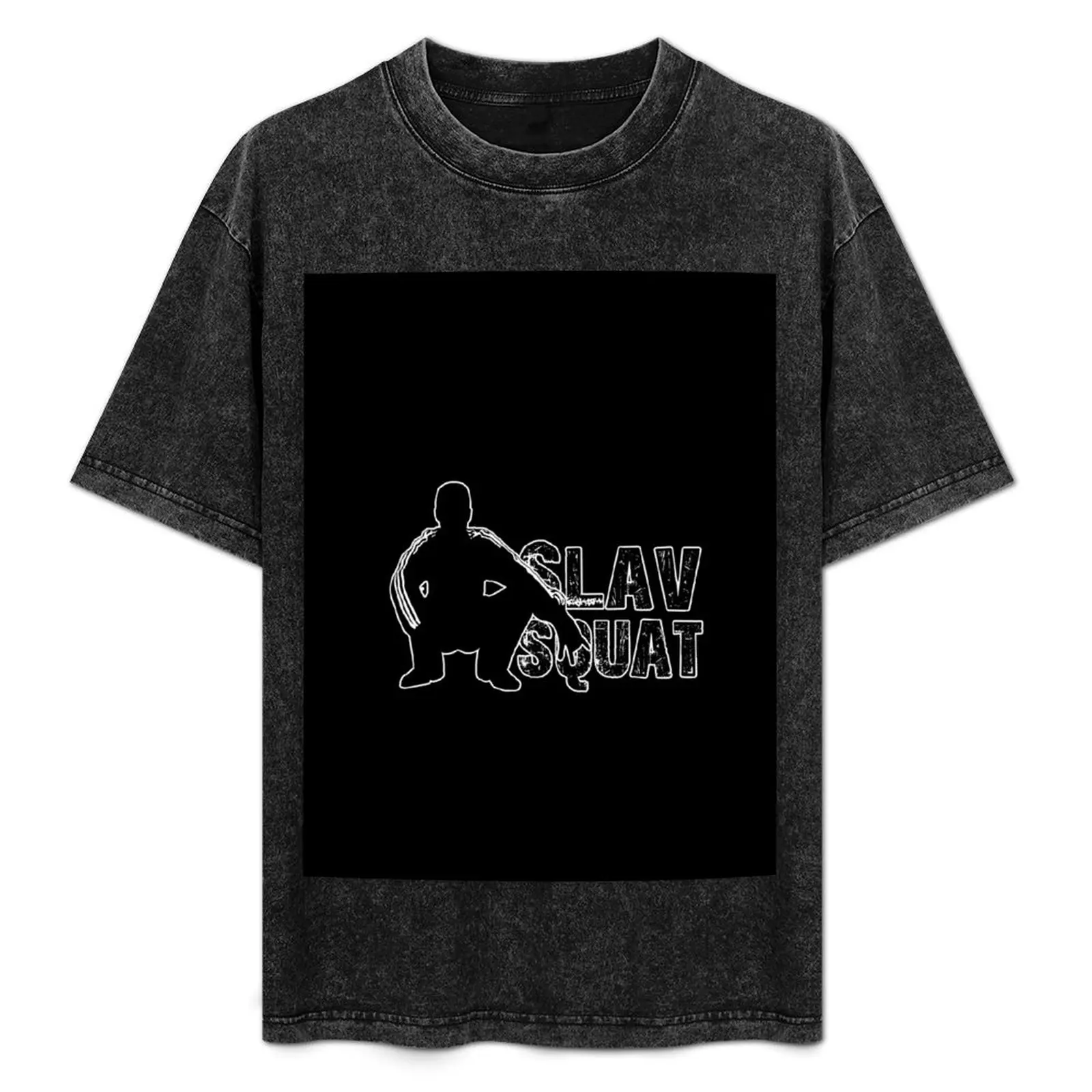 

Slav Squat T-Shirt Basic Plain Short Sleeve Crew Neck Tee
