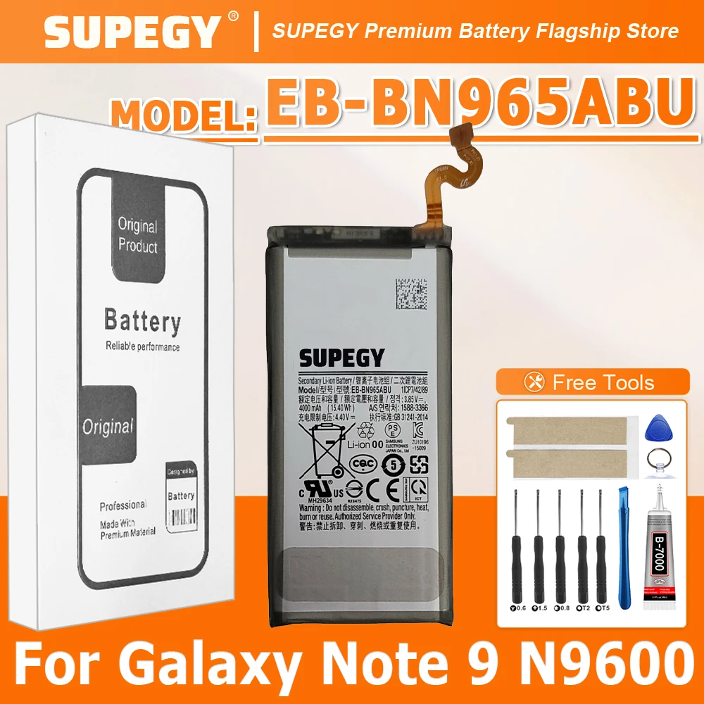 2026 Years 100% Replacement EB-BN965ABU Battery For Samsung Galaxy Note9 Note 9 N9600 SM-N9600 Genuine Battery EB-BN965ABU
