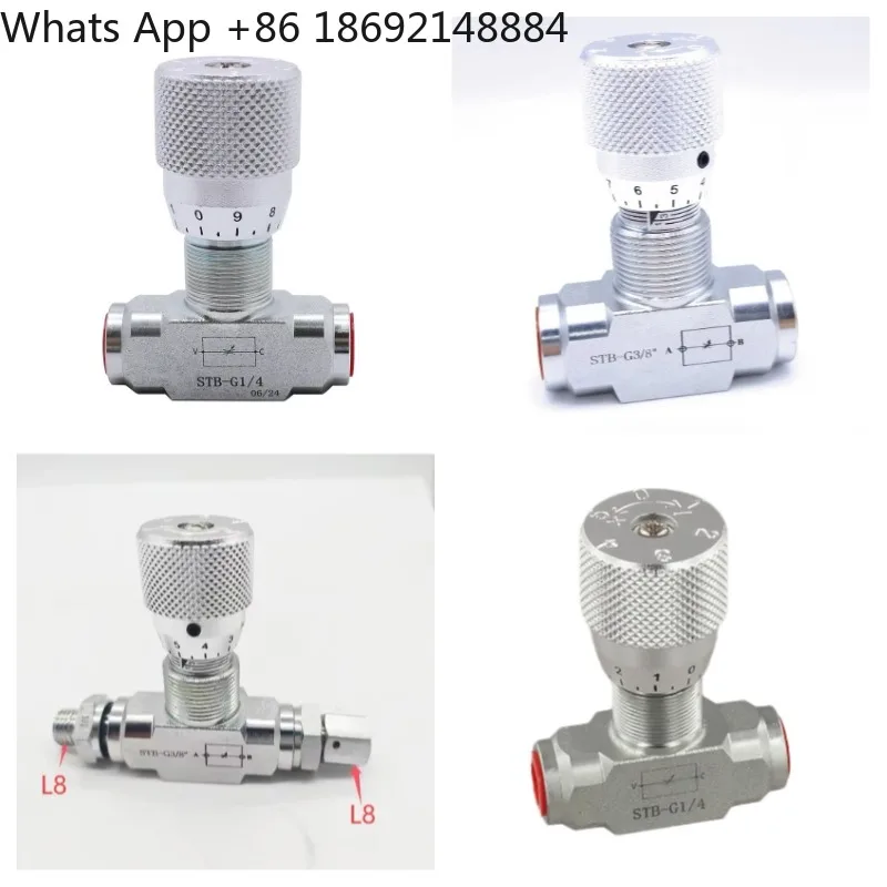 Two-way throttle valve, cylinder speed control valve, flow control valve engineering vehicle accessories, suitable for Europe
