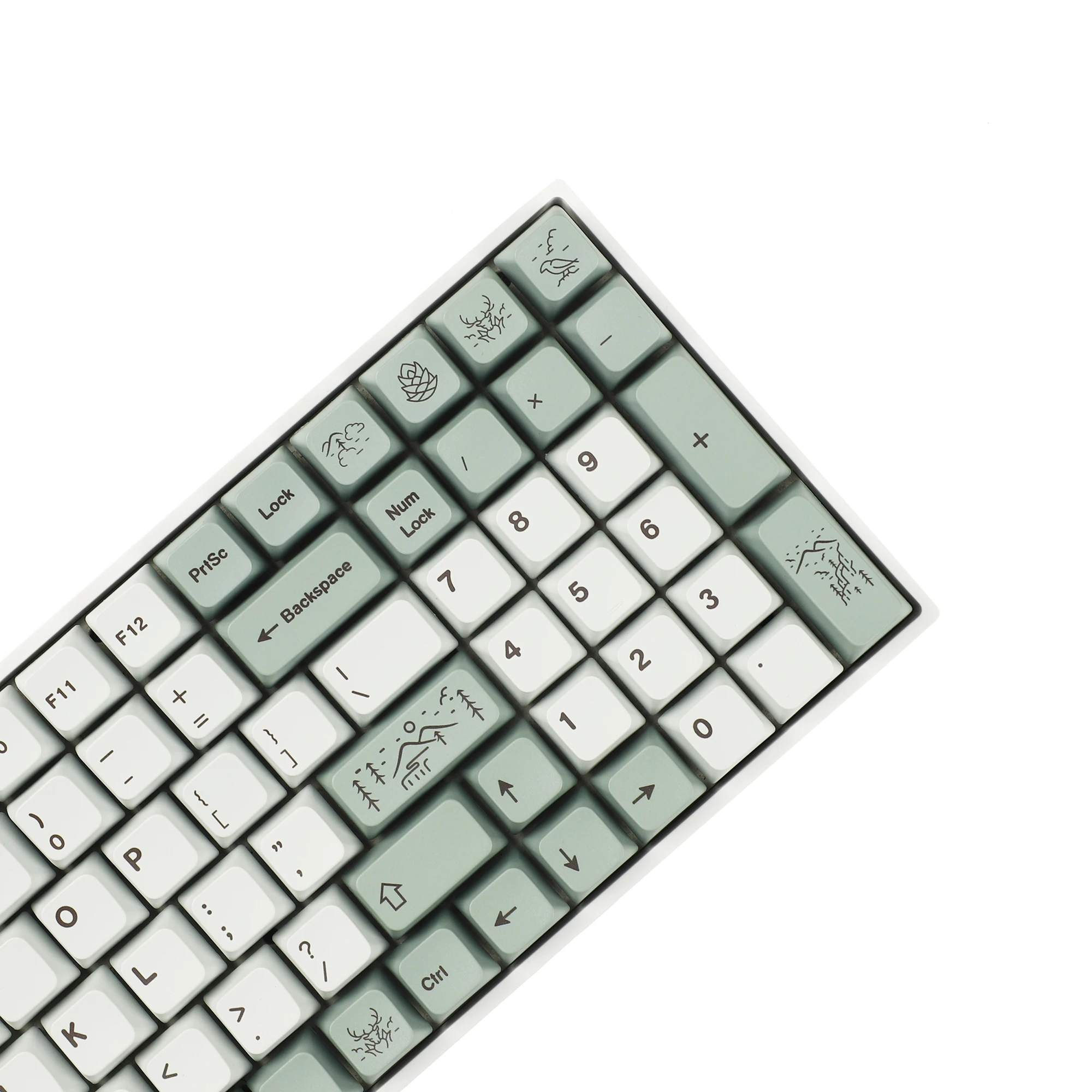 141 teclas de niebla densa MDA Perfil de tinte ergonómico Sub PBT teclas para teclado MX