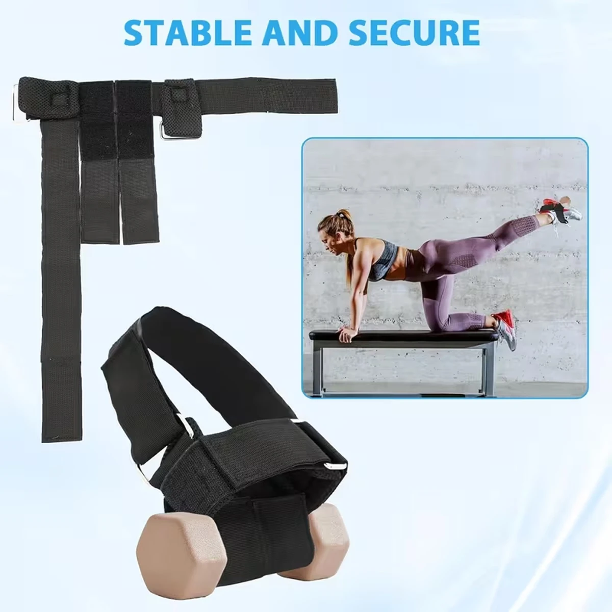1/2 Stück Tibialis-Trainer Hantel-Fußgurt Verstellbare Knöchelgewichte Beinmuskel-Krafttraining Workout – Detail 2