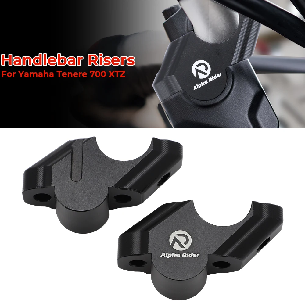 Motorcycle Handlebar Riser Clamp For Yamaha Tenere 700 TENERE700 XTZ XT700Z World Raid Rally Aluminum Mounting Mount Riser