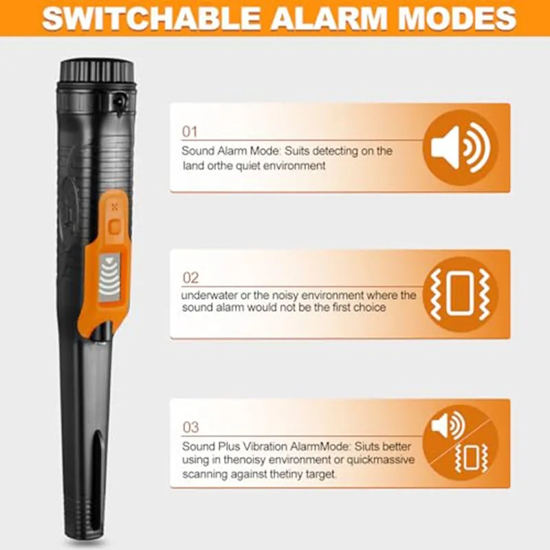

【BIG SALE】Metal Detector Pinpointer With LCD Display, 3 Modes, For Adults& Kids Treasure Search Pinpointing Finder Probe