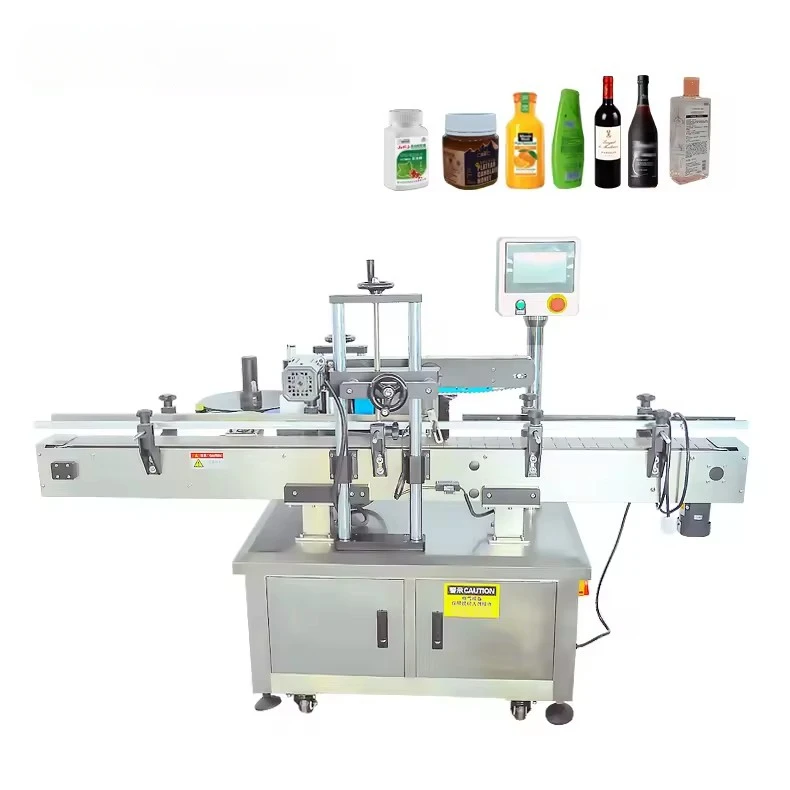 Automatic Flat Bottle Labeling Machine Small label applicator machine for flat surface Label sticker Pasting machine