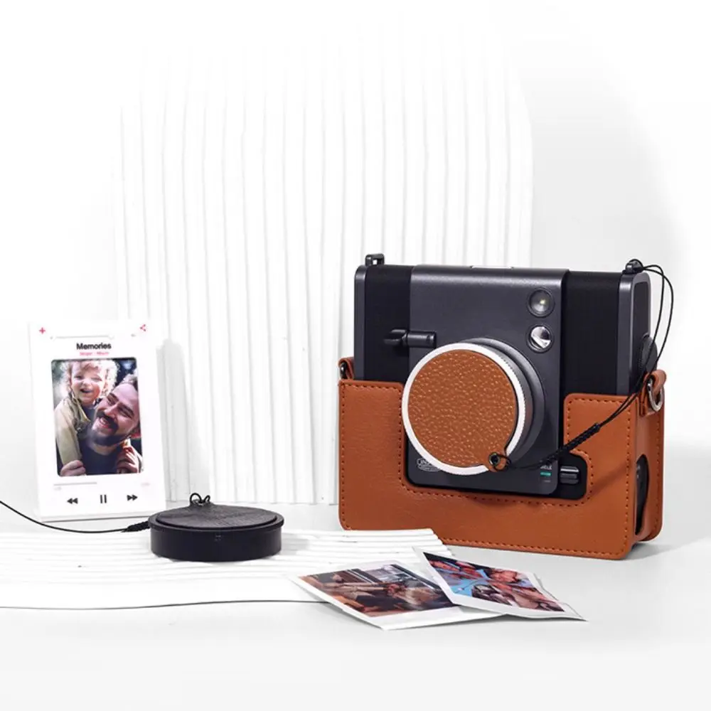 حقيبة كاميرا Fuji Wide Evo الجديدة PU + غطاء حماية عدسة مضاد للضياع + 80 ألبومات صور + فيلم مقسى EVO لـ Fujifilm Instax WIDE EVO