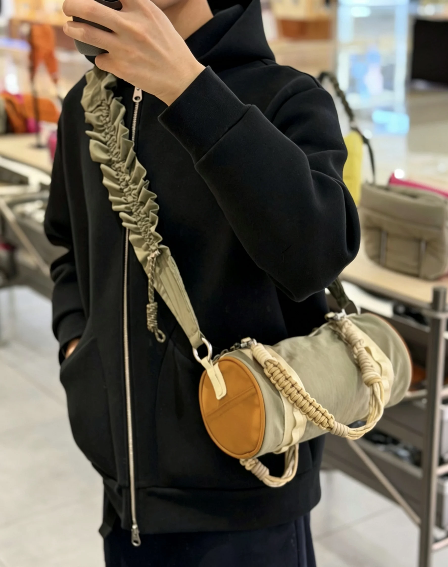 sac-cylindrique-multifonctionnel-de-grande-capacite-pour-l'exterieur-sac-a-bandouliere-sac-a-main-materiau-en-nylon-fermeture-a-glissiere-unisexe