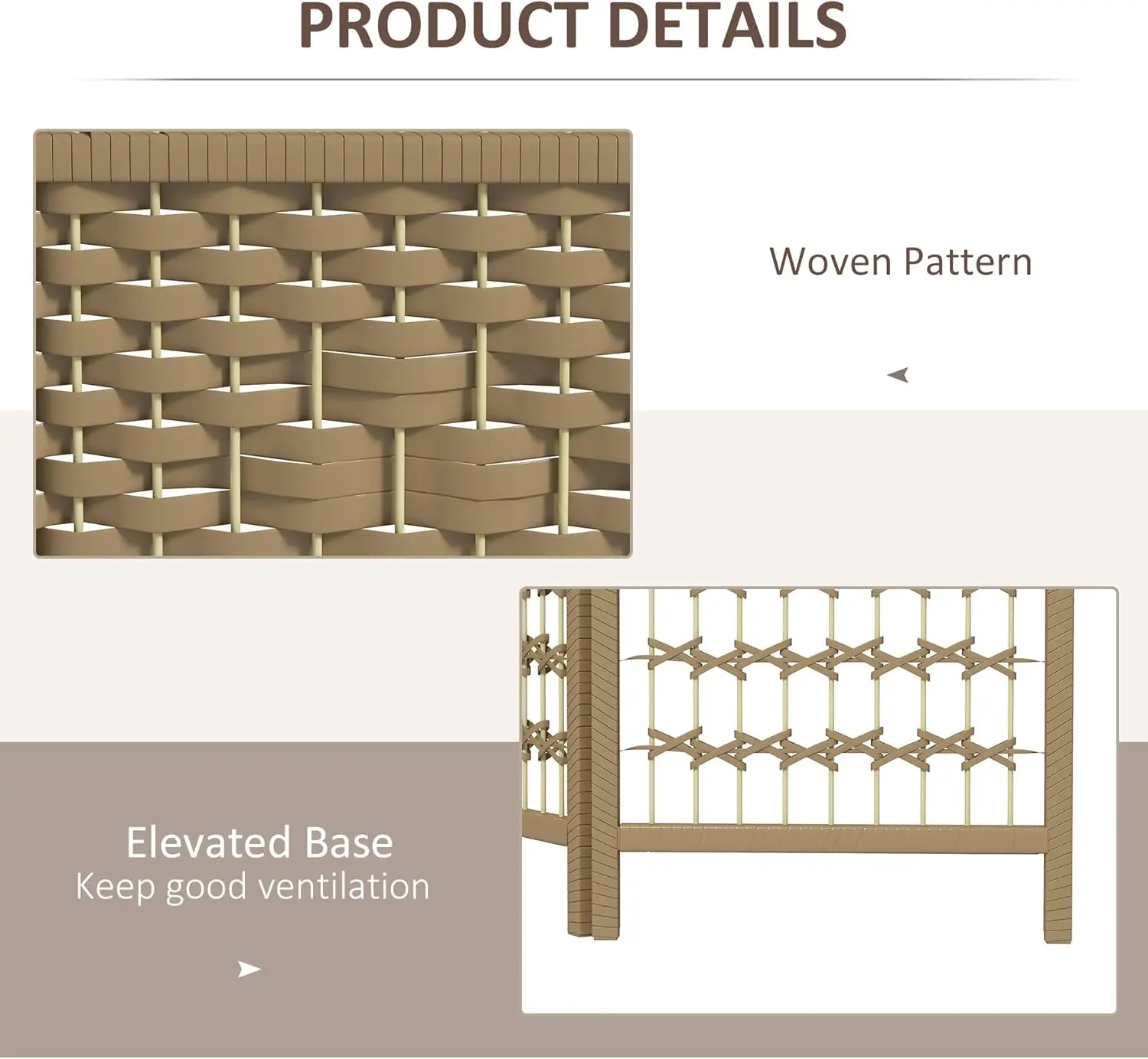 شاشة خصوصية قابلة للطي مكونة من 6 ألواح، فاصل غرفة 5.6 بوصة، مقسم أقسام قائم بذاته من الألياف المموجة، طبيعي