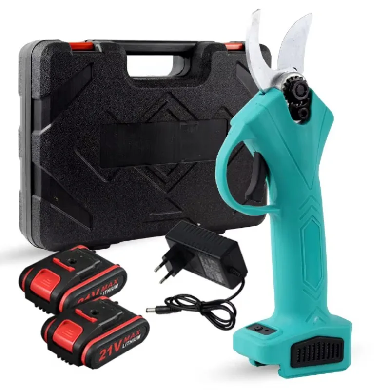 Cordless Electric Scissor Pruner Rechargeable with 2 Batteries Electric Pruning Shears