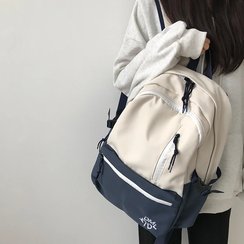 High Capacity School Backpack for Middle And High School Students Korean Style Ulzzang Japanese Harajuku Style Dual Shoulder Bag
