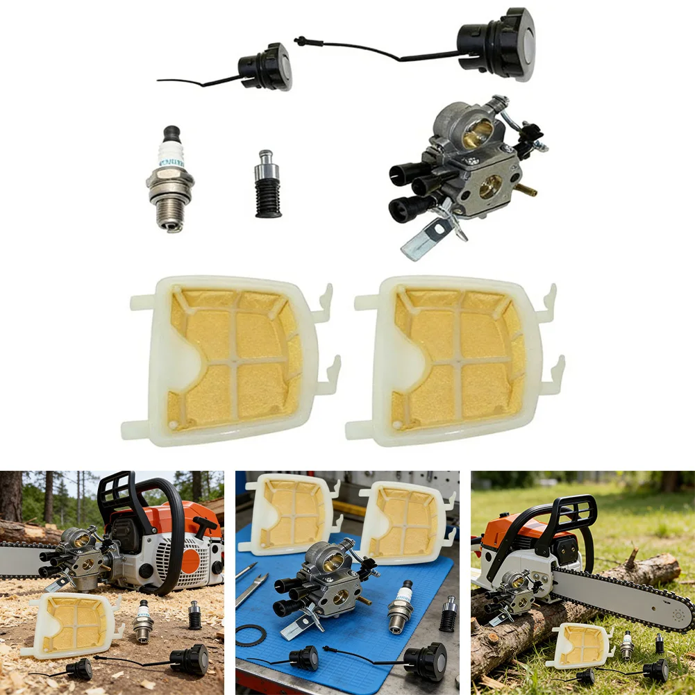Carburetor Replacement For MS171 MS181 MS211 Chainsaw C1Q-S119 C1Q-S268 With Air Filter Spark Stopper Kit Chainsaw Parts