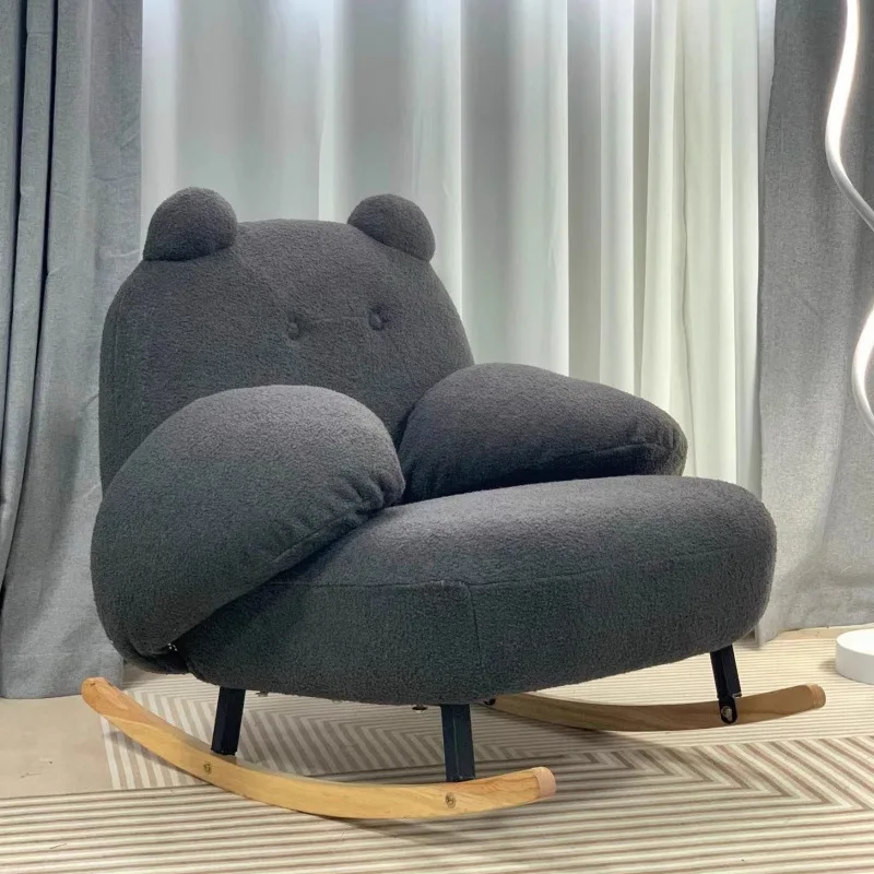 Rocking Living Room Reclining Rocking Adult Balcony Household Solid Wood Adult Leisure Chair