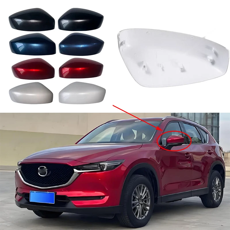 

Accessories For Car Mazda CX-5 CX-8 2017-2021 Rearview Mirror Cover Lid Shell Case