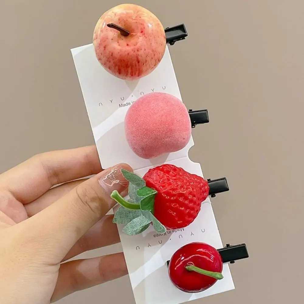 Tocado de disfraz de fruta de simulación, pinza para el cabello, adorno divertido, accesorios para el cabello, pasadores laterales