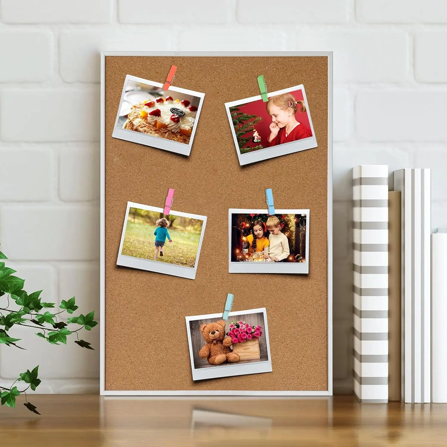 Push Pin with Wooden Clips Tacks for Cork Board Artwork for Bulletin Board Crafts Arts Projects Photo Supplies