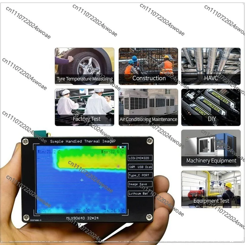 Handheld Multi-function 2.8 Thermal Imager Digital Display Handheld Infrared Thermal Imager, Measurement -40~ + 300 ℃