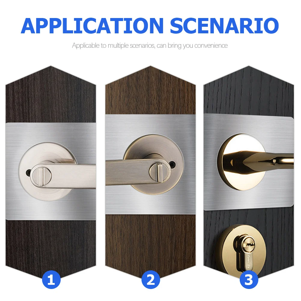 

8pcs Knob Repair Plate Stainless Steel Door Reinforcement Plates For Damaged Hole Cover Lock Fixing Filler Door Strengthening