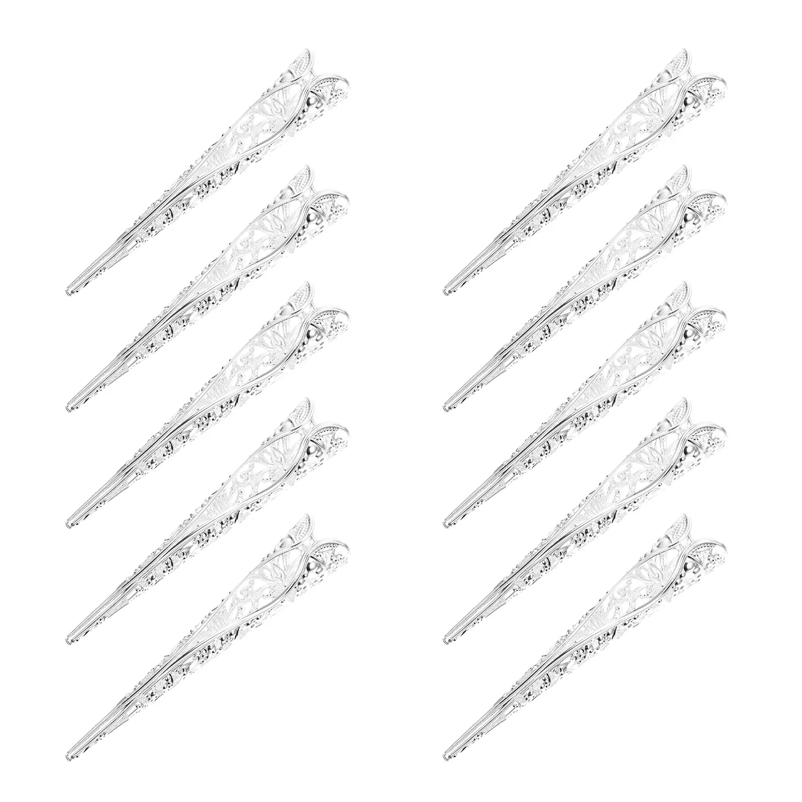 

10Pcs Skin Friendly Metal Fingernail Claw Rings Hollow Out for Costume Role Play Performance Finger Claw Nail Ring