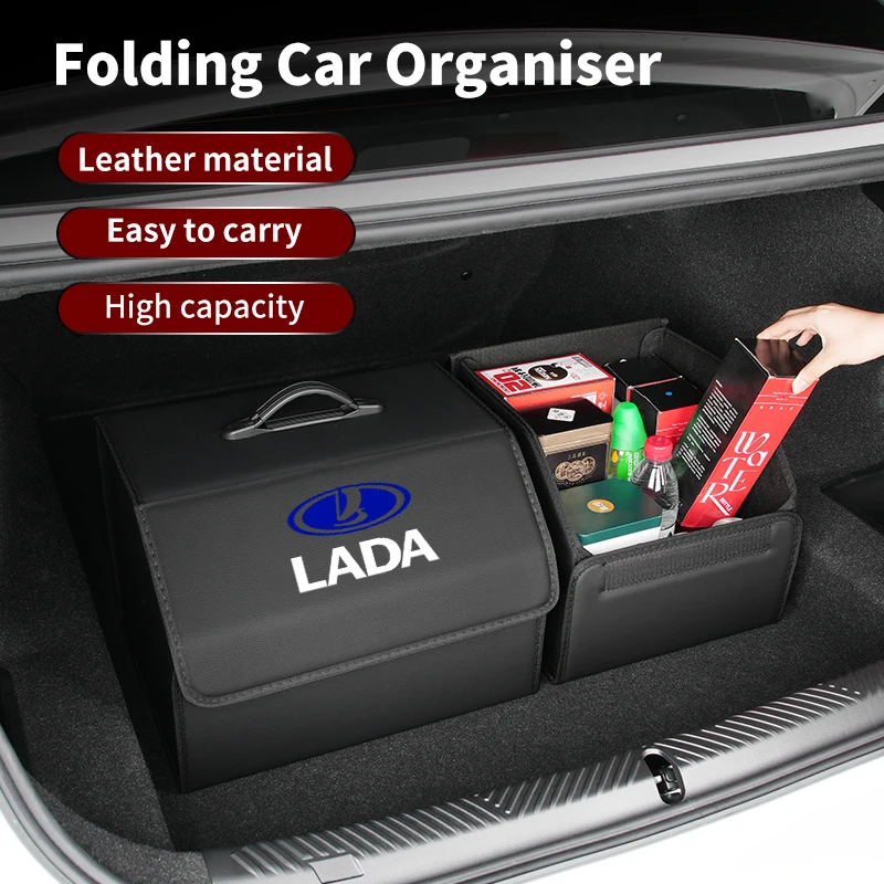 Car Trunk Storage Box Large Capacity Tools Organizer Accessories For Lada Vesta Niva Samara Kalina Largus Priora Xray Granta