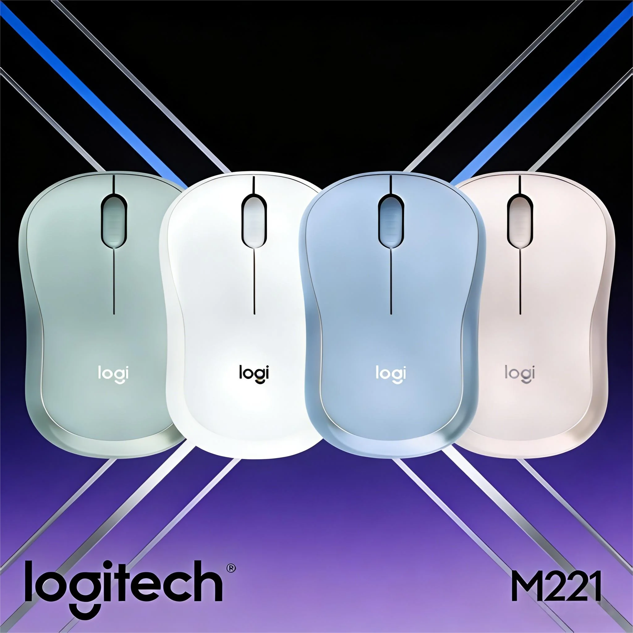 

Бесшумная беспроводная мышь M221 Logitech, бесшумная, небольшая портативная USB-мышь для всех сценариев ПК