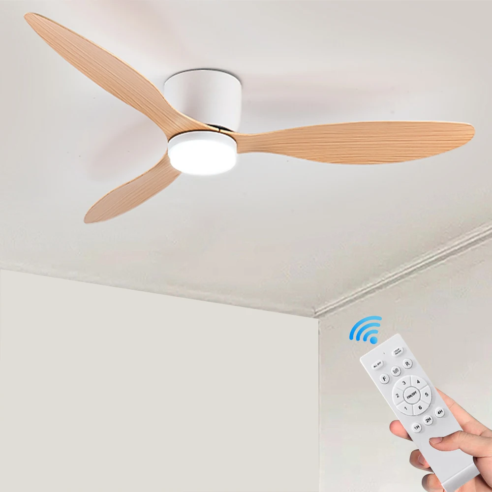 IRALAN Ceiling Fan With Light 6-speed choice Reversible DC motor 3CCT with remote control Whisper Easy Install black/White/Wood image 3