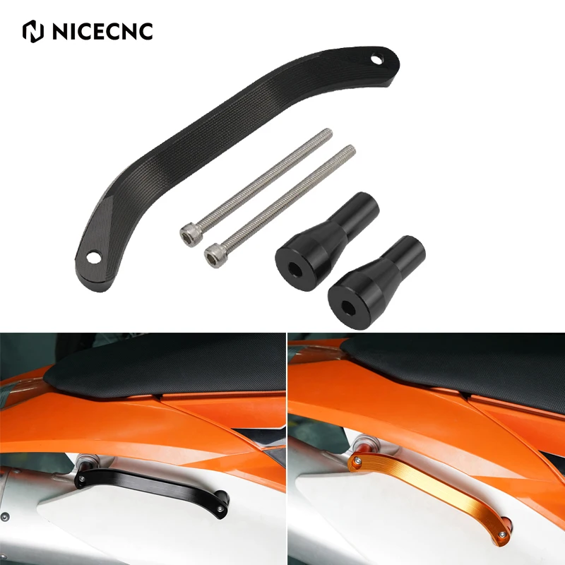 NICECNC Aluminum Motocross Rear Grab Handle For KTM EXC EXCF SX SXF XC XCW XCF 125 250 300 350 400 450 250EXC 300EXC  2017-2018