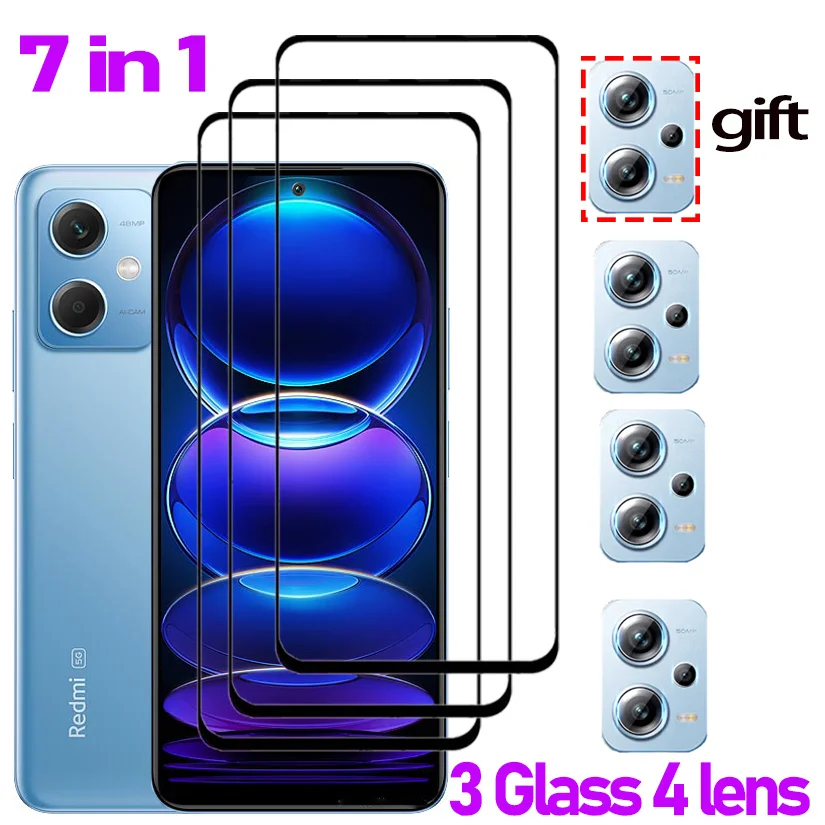 

1~7Pcs,Glass Redmi Note 12 Pro Tempered Glass For Xiaomi Redmi Note 12 11 10 Pro 10S Screen Protector Redmi Note11S Smartphone Protective Film Camera Lens Redmi10 Glasses Redmi Note 10 Pro 12Pro