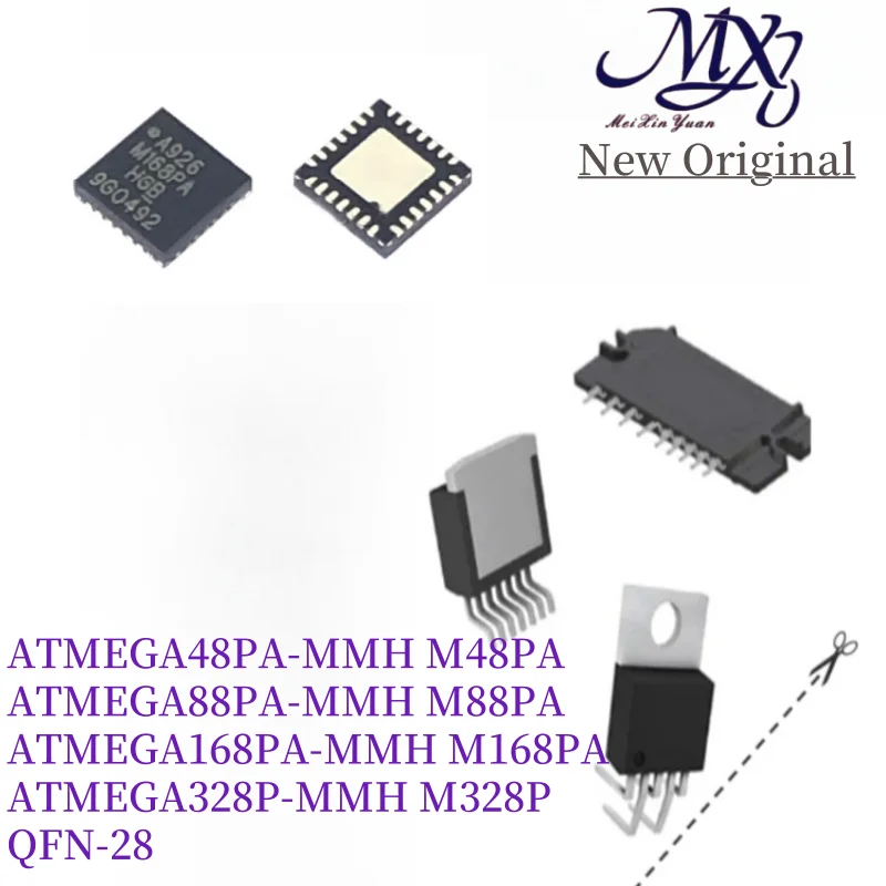 MXY ATMEGA48PA-MMH M48PA ATMEGA88PA-MMH M88PA ATMEGA168PA-MMH M168PA ATMEGA328P-MMH M328P QFN-28 chip new original