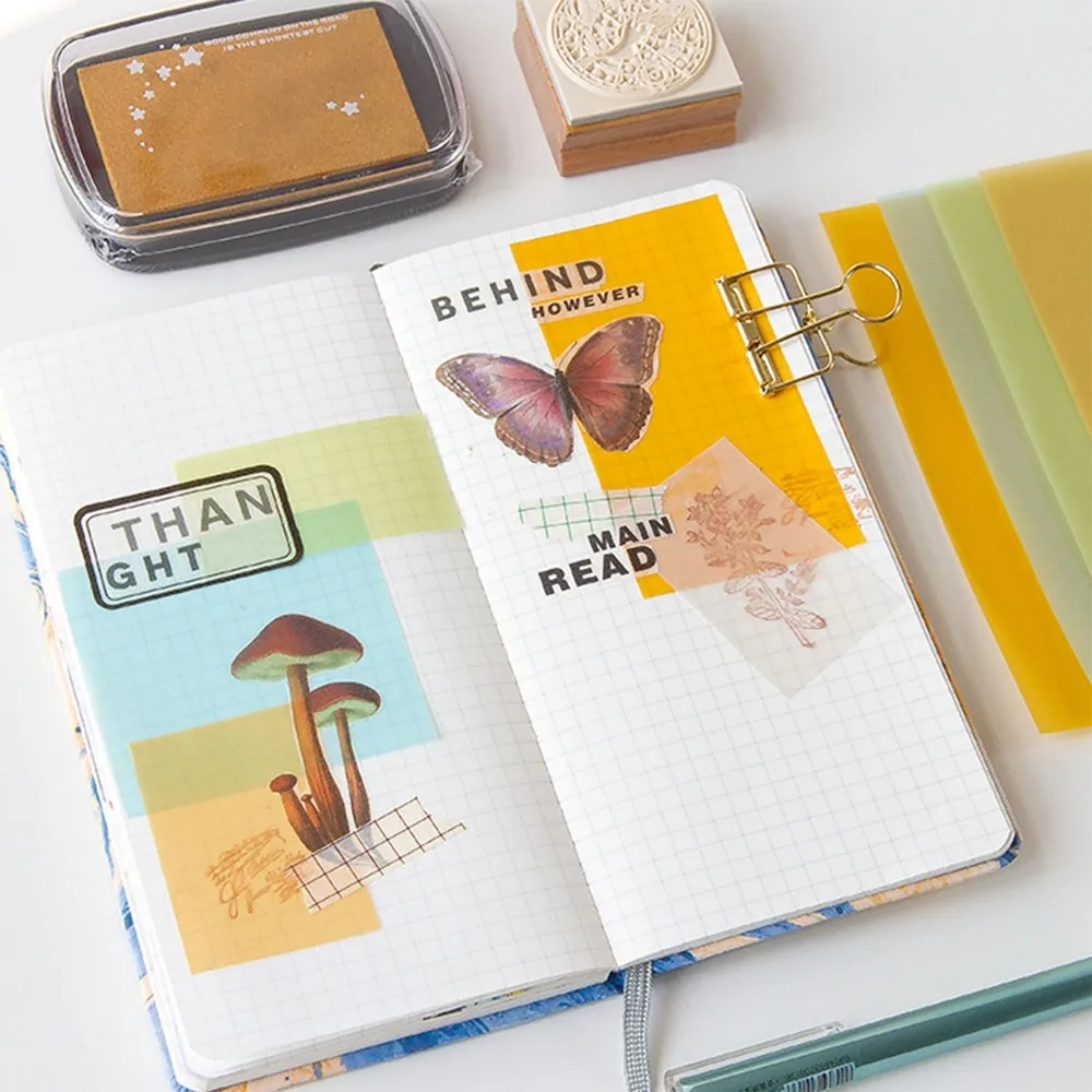 50 Piezas de Papel Sulfurizado de Colores para Calcar, 15x10 cm, Papel de Cartulina Multicolor Translúcido para Manualidades