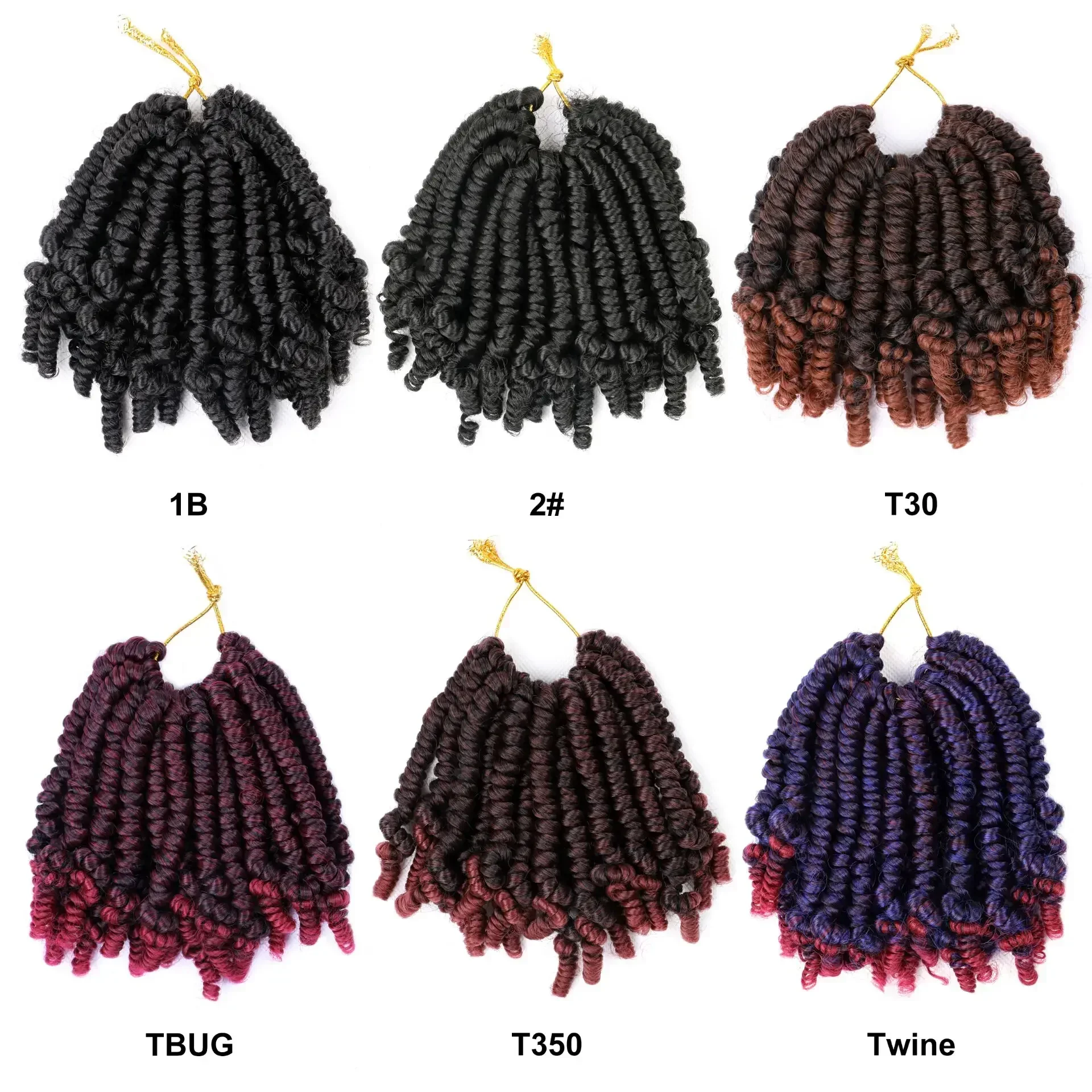 6 Inch Bomb Spring Twist Hair Short Passion Twist Braids Synthetic Bob Spring Twist Crochet Braids For Women girls