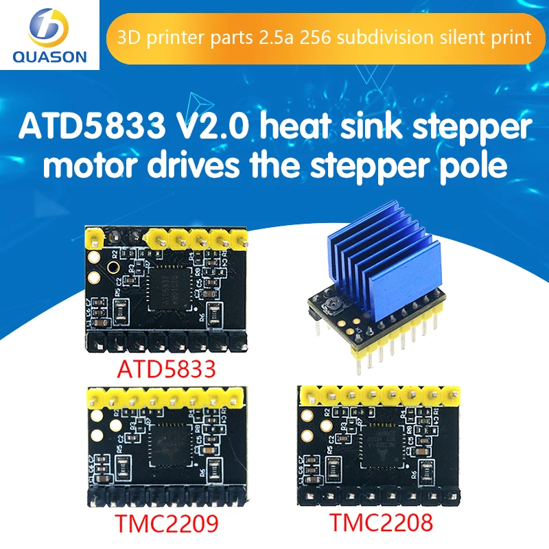 TMC2208 TMC2209 ATD5833 V2.0 With Heat Sink Stepper Motor Driver StepStick 3d Printer Parts 2.5A 256 Subdivision Silent Printing