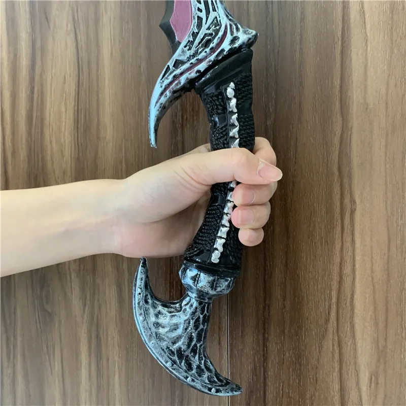 Halloween Cosplay Anti Mage Scythe of Vyse Elf Weapon 1:1 Beast Sickle Movie Game Anime Cos Role Play Gift Safety PU 50cm