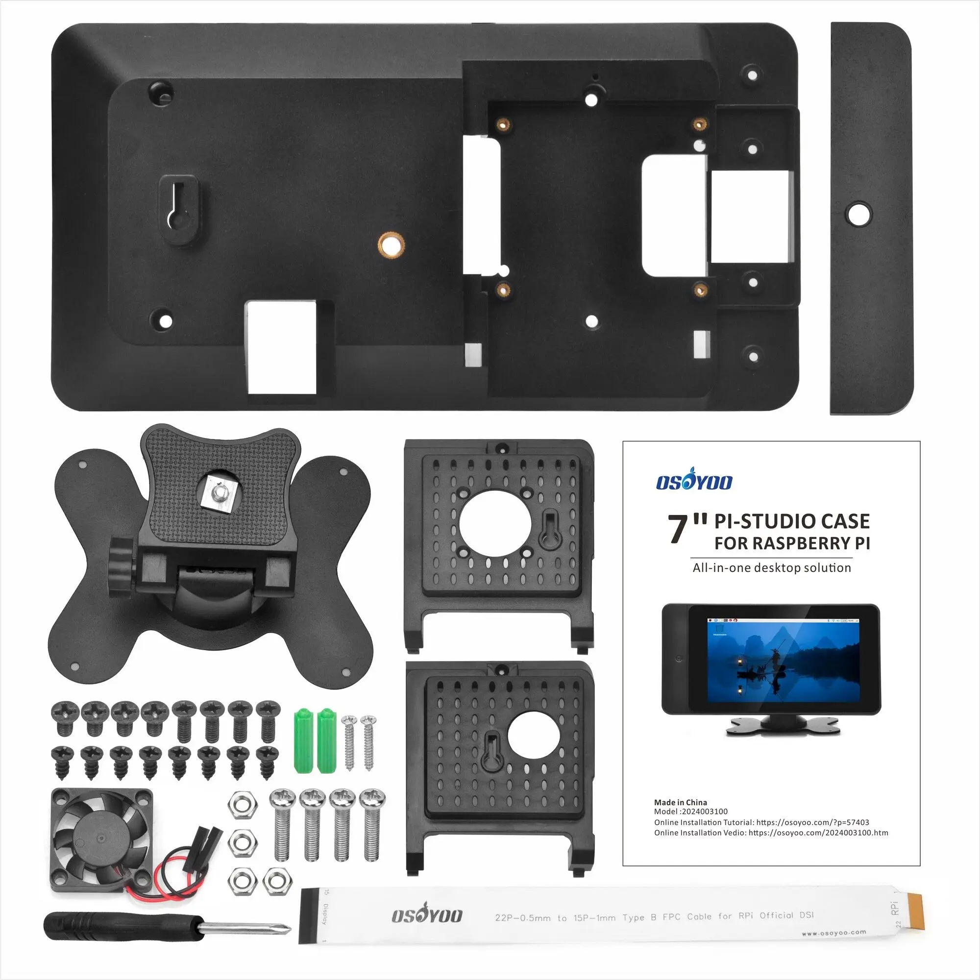 Imagem -05 - Osoyoo Pistudio Case para Raspberry pi Oficial Tela Ips Dsi Raspberry pi 7