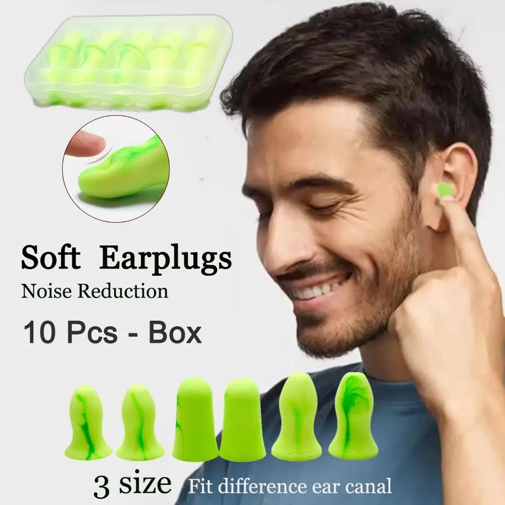 S/M/L Ear Plugs Earplugs Noise Reduction Sleeping Aid Mute Soft Slow Rebound Student Anti-Noise Protection Earplug Anti Noise