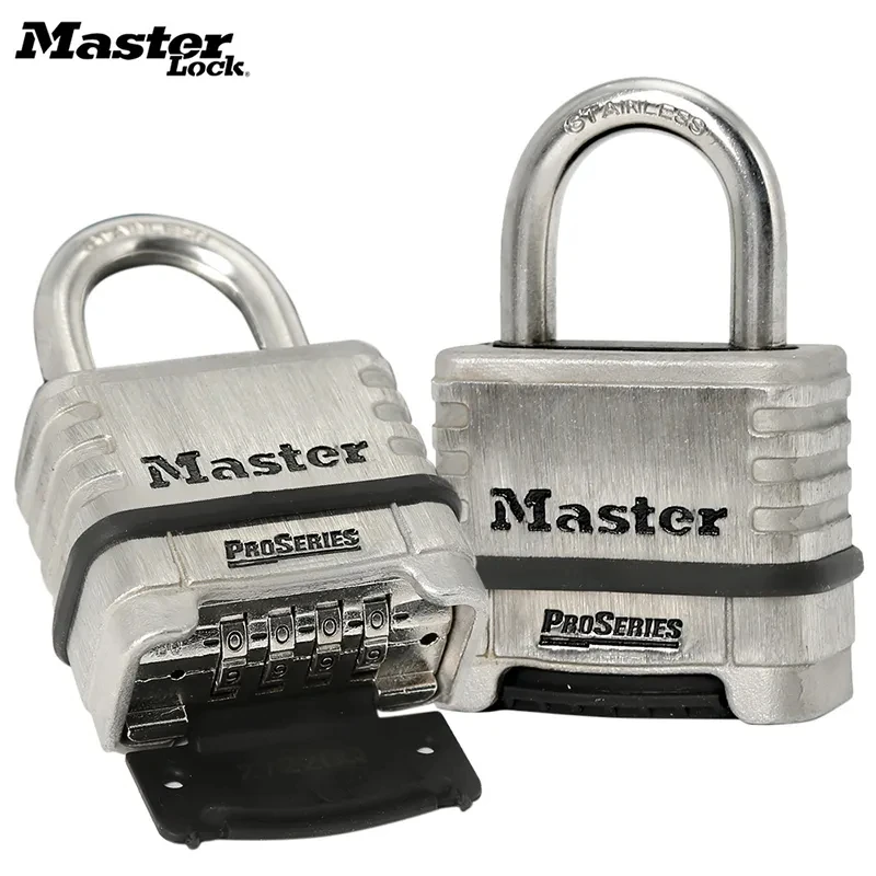 

Замок Master Lock с кодовым замком из нержавеющей стали для наружных дверей, водонепроницаемый и устойчивый к ржавчине, для склада, с защитой от взлома и кражи