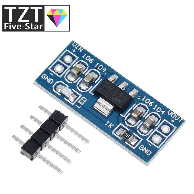 1/3/5/10PCS AMS1117 1.2V 1.5V 1.8V 2.5V 3.3V 5V módulo de fonte de alimentação AMS1117-5.0V módulo de potência AMS1117-3.3V para kit diy
