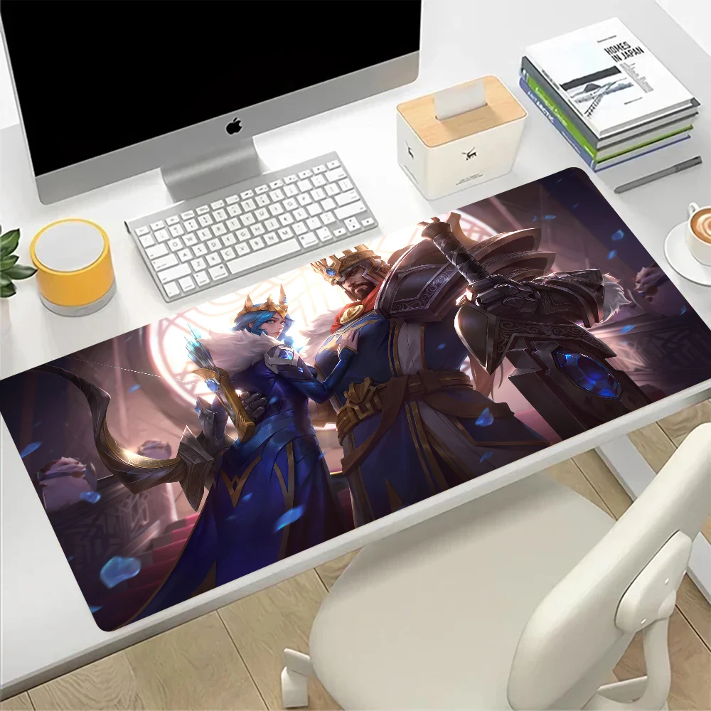 League of Legends Tryere แผ่นรองเมาส์ขนาดใหญ่ Gaming Mousepad PC Gamer คอมพิวเตอร์สํานักงานแผ่นรองเม้าส์ XXL แล็ปท็อปแป้นพิมพ์ Pad Pad