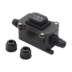 IP68 Waterproof Junction Box 12V 3-speed Rocker Switch Set Outdoor 2 Way Plug Line Wire Range 4 to 8mm S10393-Z stainless steel