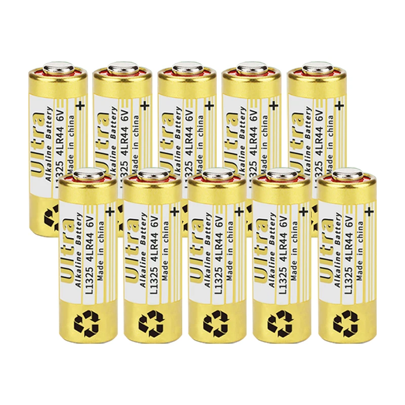 10Pcs 4LR44 6V installed alkaline Zinc-Manganese cascade battery wholesale 6V beauty pen PX28A L1325 4AG13