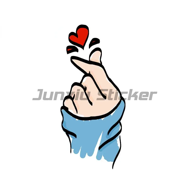 

Heart Gesture Love Creative Stickers Vinyl Waterproof Motorcycle Van Accessories Decoration Decal Customizable