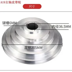 1PC Vertical Turret Milling Machine Head Accessories A19 High-Quality Non-Porous SpindleAll-Aluminum Pulley